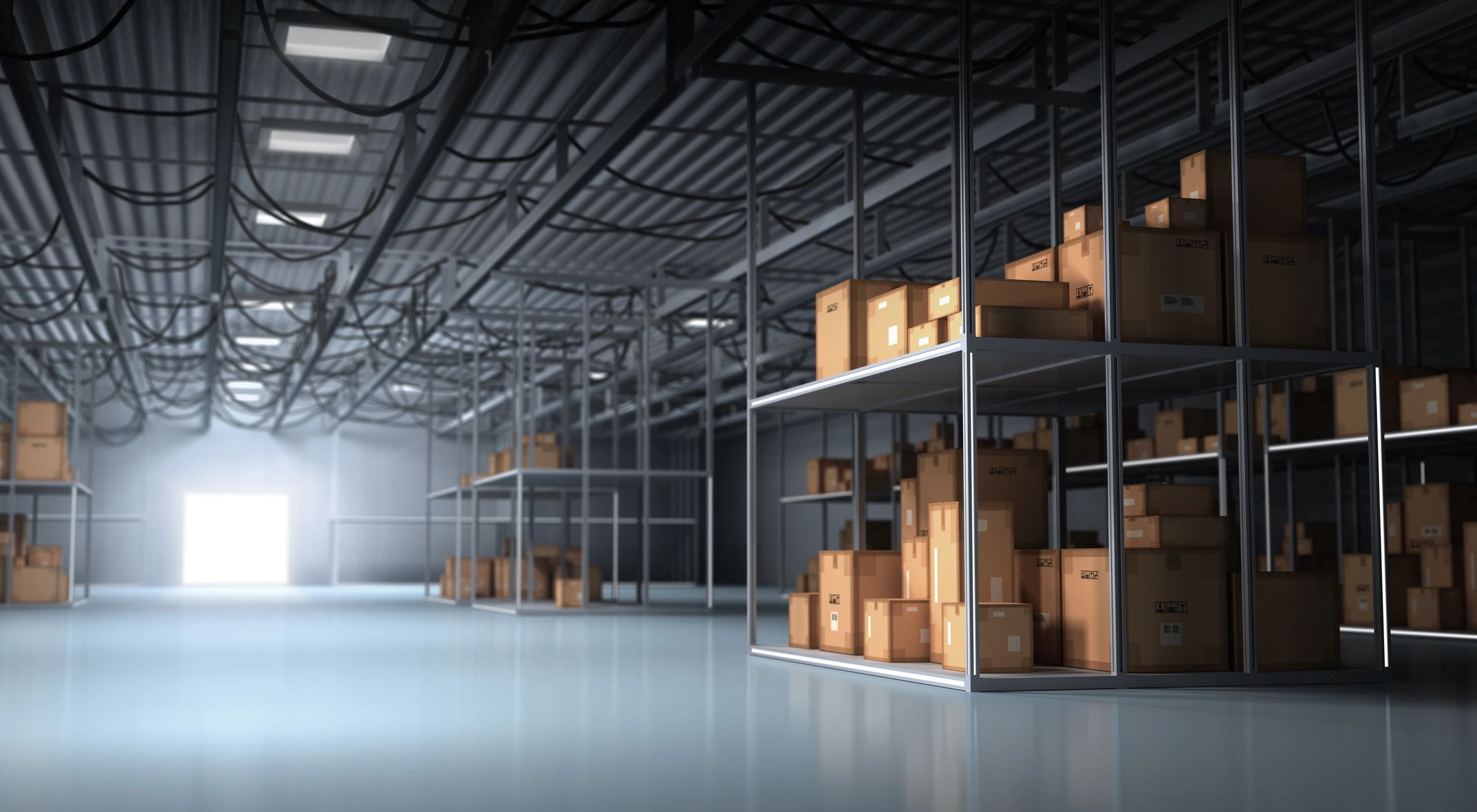 modern warehouse fulfillment minimalist